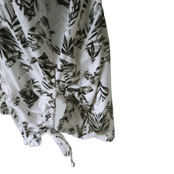 ACX Workout/Activewear  RacerBack Top Diamond/Foliage Design, Black/White S - Picture 4 of 7